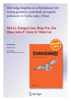 Microalga Euglena as a bioindicator for testing genotoxic potentials