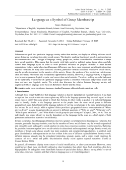 Language as a Symbol of Group Membership