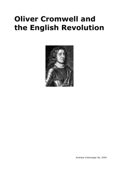 Oliver Cromwell and the English Revolution