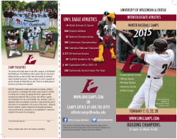 BUILDING CHAMPIONS. UW-L EAGLE ATHLETICS