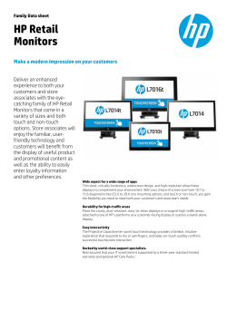 HP Retail Monitors - Product documentation