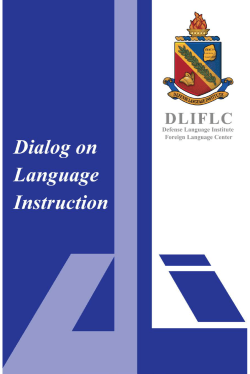 Dialog on Language Instruction Volume 27-1