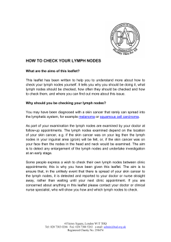 How to check your lymph nodes - printable version