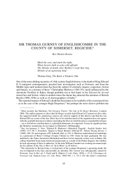 Sir Thomas Gurney of Englishcombe in the county of Somerset