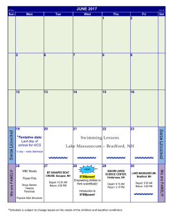 2017 Summer Calendar - White Birch Community Center