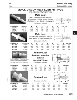quick disconnect luer fittings