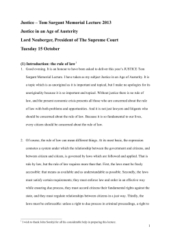 Lord Neuberger at Justice &ndash; Tom Sargant
