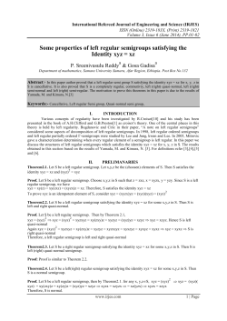 Some properties of left regular semigroups satisfying the Identity xyz
