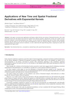 Applications of New Time and Spatial Fractional Derivatives with