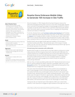 Rosetta Stone Embraces Mobile Video to Generate 10X Increase in