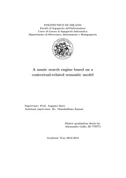A music search engine based on a contextual-related