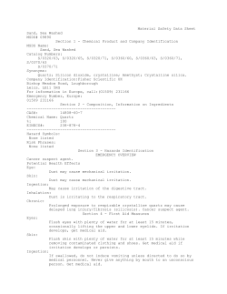 Material Safety Data Sheet Sand, Sea Washed MSDS# 09890