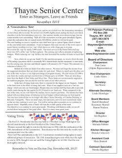 November Calendar - Thayne Senior Center