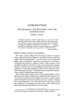 Introduction: Government, the Economy, and the Constitution