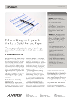 Full attention given to patients thanks to Digital Pen and Paper