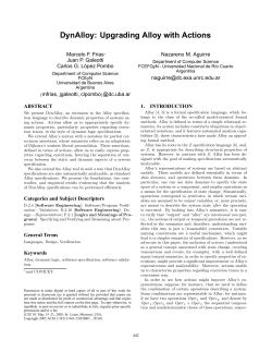 DynAlloy: Upgrading Alloy with Actions