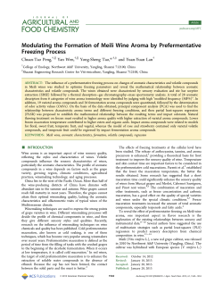 Modulating the Formation of Meili Wine Aroma by Prefermentative