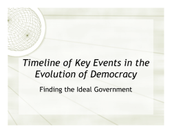 Timeline of Key Events in the Evolution of Democracy