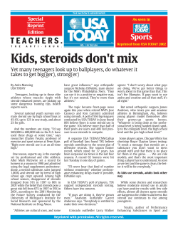 Kids, steroids don`t mix