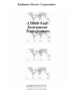ABB Kuhlman 15000 Volt Instrument Transformers