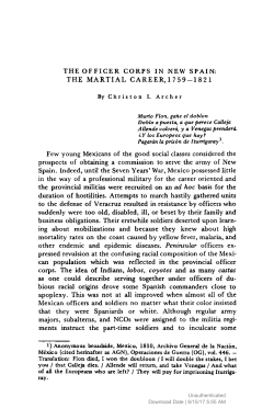 THE OFFICER CORPS IN NEW SPAIN: THE MARTIAL