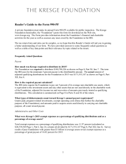 Reader`s Guide to the Form 990-PF