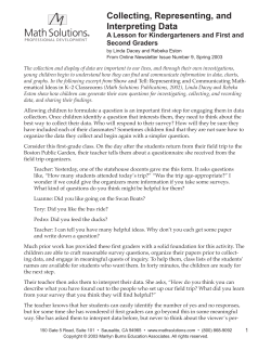 Collecting, Representing, and Interpreting Data