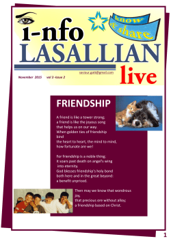 FRIENDSHIP - delasallemalta.org