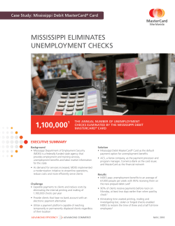 Mississippi ELiMiNATEs UNEMpLOYMENT