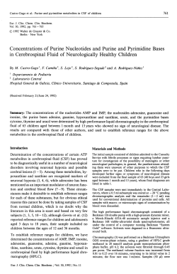 Concentrations of Purine Nucleotides and Purine and Pyrimidine