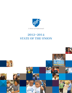 AFT State of the Union 2014 - American Federation of Teachers