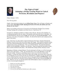 The Fight of Faith! - Glory of Zion International