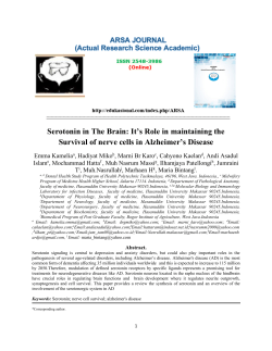 Serotonin in The Brain: It`s Role in maintaining the Survival of nerve