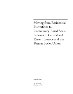 Moving from Residential Institutions to Community