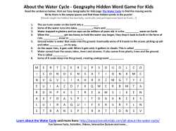 About the Water Cycle - Geography Hidden Word Game For Kids