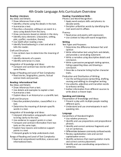 4th Grade Language Arts