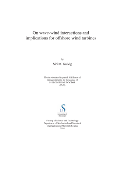 On wave-wind interactions and implications for offshore wind turbines