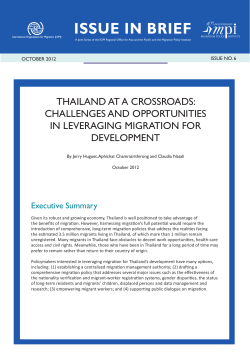 Thailand at a Crossroads: Challenges and Opportunities in