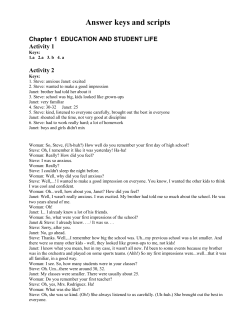 Answer keys and scripts