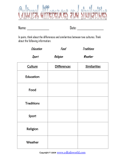 English and Chinese cultural differences and similarities