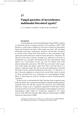 17 Fungal parasites of invertebrates: multimodal biocontrol agents?