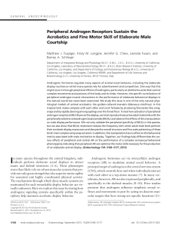 Peripheral Androgen Receptors Sustain the Acrobatics and Fine