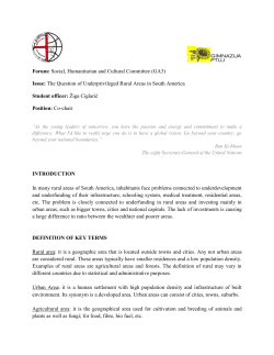 3. The Question of Underpriveleged Rural Areas