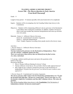 The Slavery Question in Early America