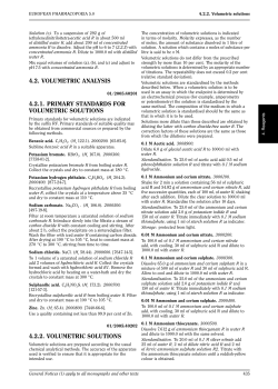 4.2.2. Volumetric solutions