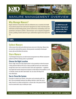 Manure Management Fact Sheet
