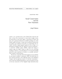 Social Conservatism and the New Fusionism