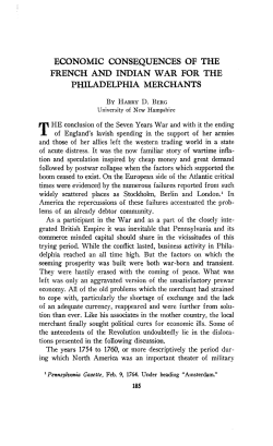 economic consequences of the french and indian war for the