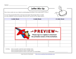 Letter Mix-Up - Super Teacher Worksheets
