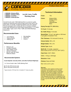 Acrylic Latex Traffic Marking Paint Technical